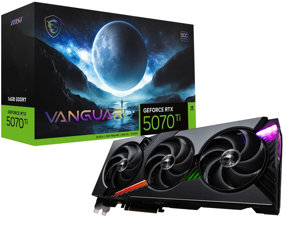 msi Gaming RTX 5070 Ti 16G Vanguard SOC, 16GB GDDR7,256-bit, DisplayPort x3, HDMI 2.1b, Blackwell Architecture
