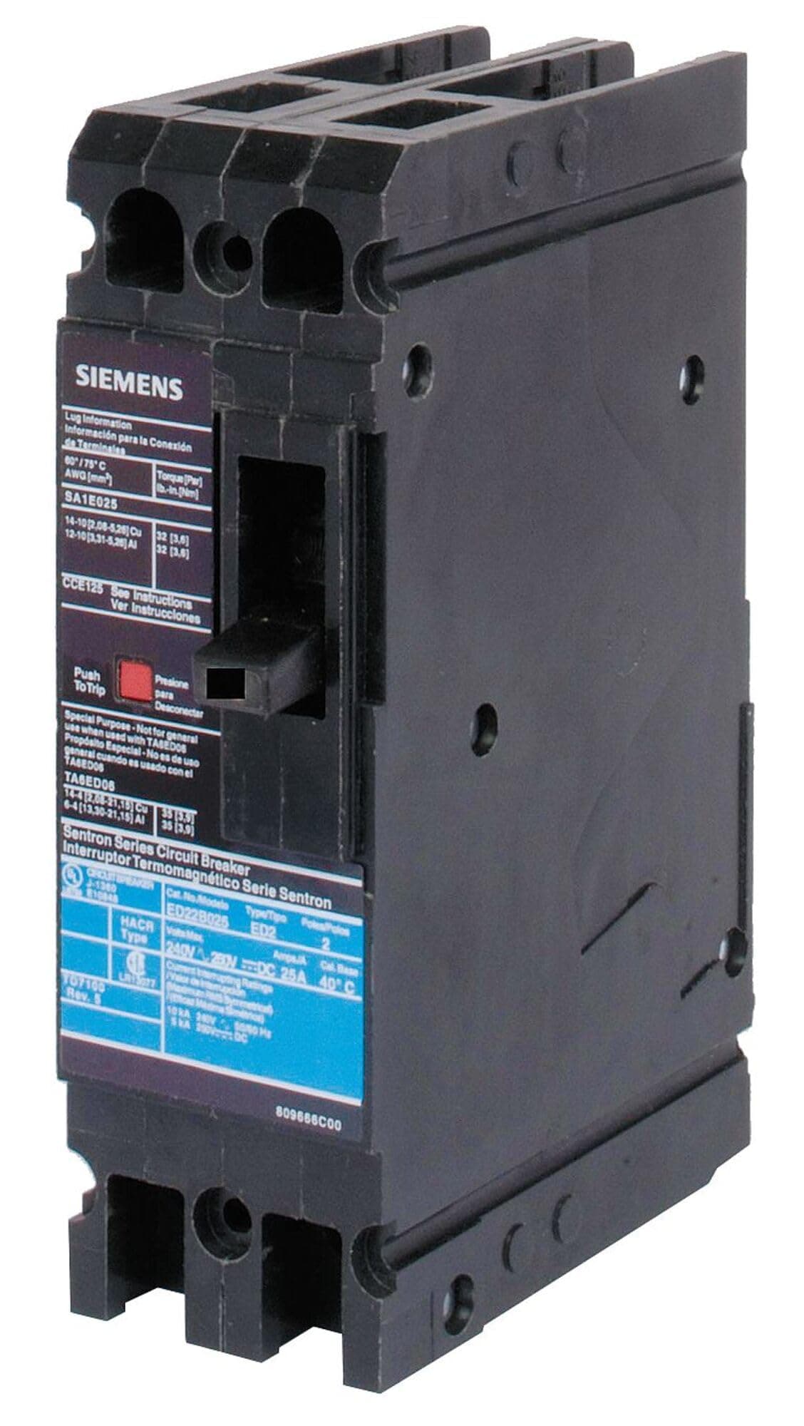Siemens ED22B035L - Interruptor moldeado 2P 35A 240V