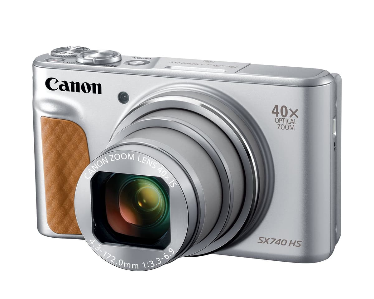 Cámara digital Canon PowerShot SX740 con zoom óptico 40x y pantalla LCD inclinable de 3 pulgadas - Video 4K, Wi-Fi, NFC, Bluetooth (Plateado) (Reacondicionado) 2956C001