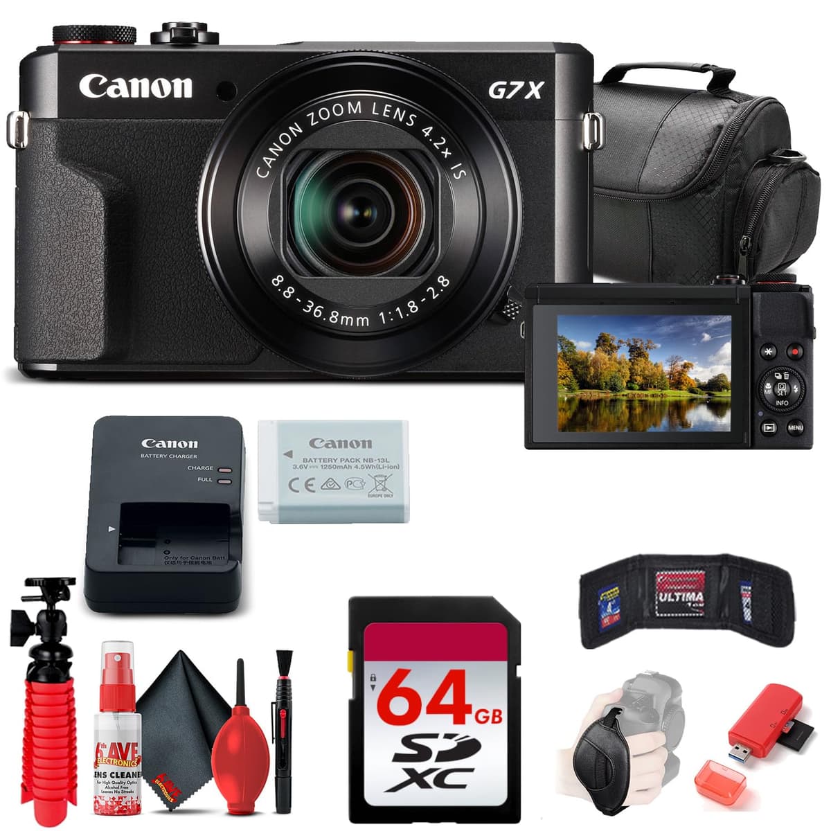 Canon PowerShot G7 X Mark II + 64GB + Accesorios - Compacta premium (Renewed) 1066C001_EDII0V_1-RE-RE