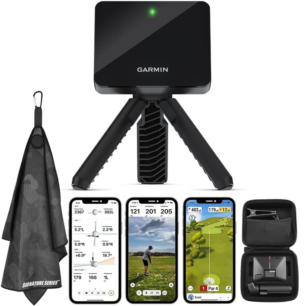 Certified Brands Garmin Approach R10 Monitor de Lanzamiento Portátil para Golf con Toalla Microfibra 010-02356-00 + 010-12981-12