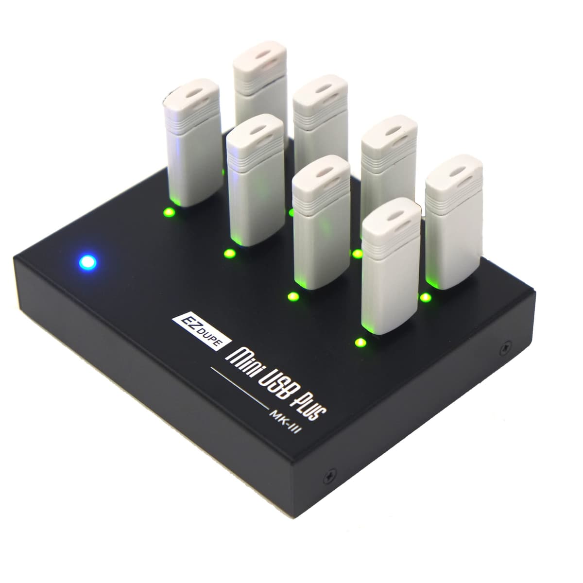 [Nueva versión] EZ Dupe 1 a 7 Mini USB Plus MK III Duplicador - Copiadora compacta independiente de unidades flash USB (DM-FU0-8V07B)