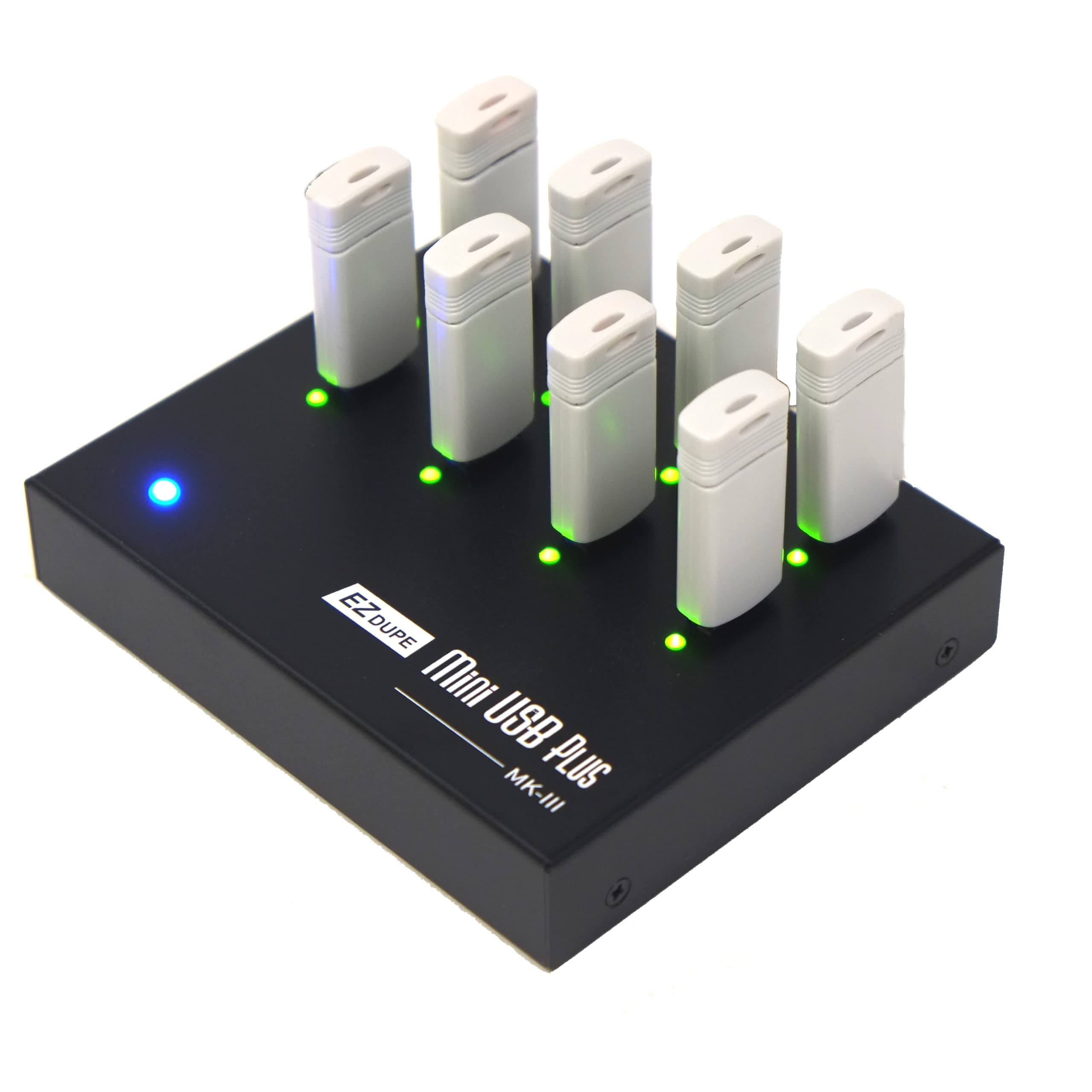 [Nueva versión] EZ Dupe 1 a 7 Mini USB Plus MK III Duplicador - Copiadora compacta independiente de unidades flash USB (DM-FU0-8V07B)