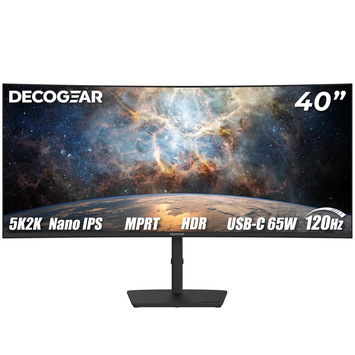 Deco Gear 40” Curved 5K2K Nano IPS Monitor 5120×2160 120Hz con USB-C PD 65W PRO40