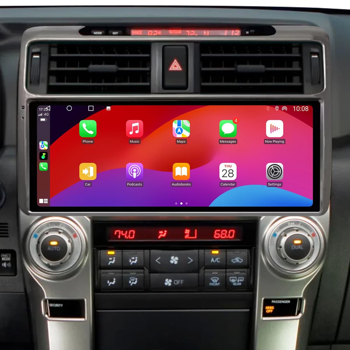 GYVCBREU Radio para Toyota 4Runner 2010-2023 Pantalla táctil 12.3" con CarPlay, Android Auto y Android 13