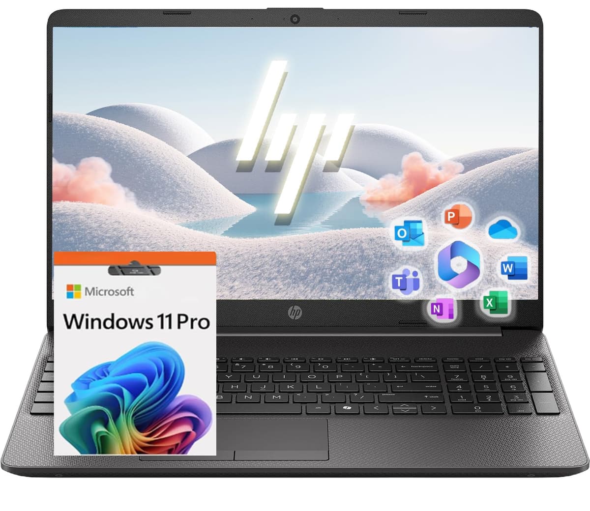 HP G9 Laptop 15.6" FHD, Intel Core i3-1315U (Rinde como i7-1165G7), 64 GB RAM, 2 TB SSD, Windows 11 Pro + Copilot AI, Microsoft Office incluido, Wi-Fi 6 rápido, Puerto Ethernet RJ-45, USB de recuperación WOWPC HP Essential