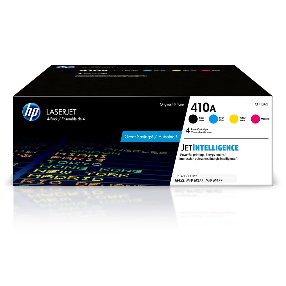 HP Toner 410A Pack de 4 (Negro, Cian, Magenta, Amarillo) CF410AQ
