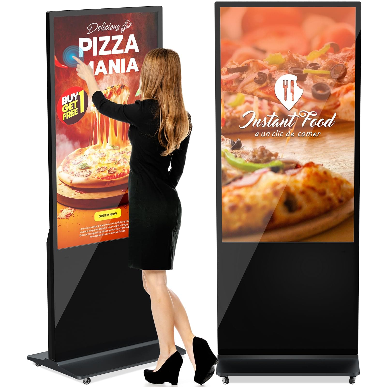 HLEC 55'' Señalización Digital Interactiva 4K Touchscreen, Android, CMS, HDMI/USB, WiFi (4+64G) CS20-SG01-TS55"