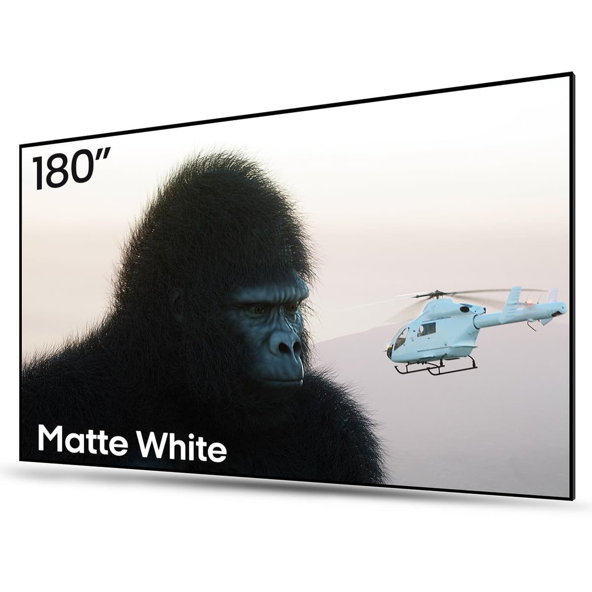 AWOL VISION Pantalla fija para proyector 180" MW-180, ganancia pico 1.3 dB