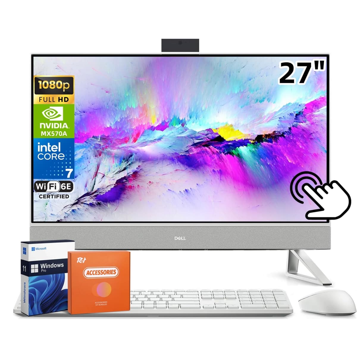 Dell Inspiron 7730 27" Touchscreen All-in-One - Intel 7 150U, NVIDIA GeForce MX570A, 64GB RAM, 4TB SSD ‎Dell Inspiron 27 7730