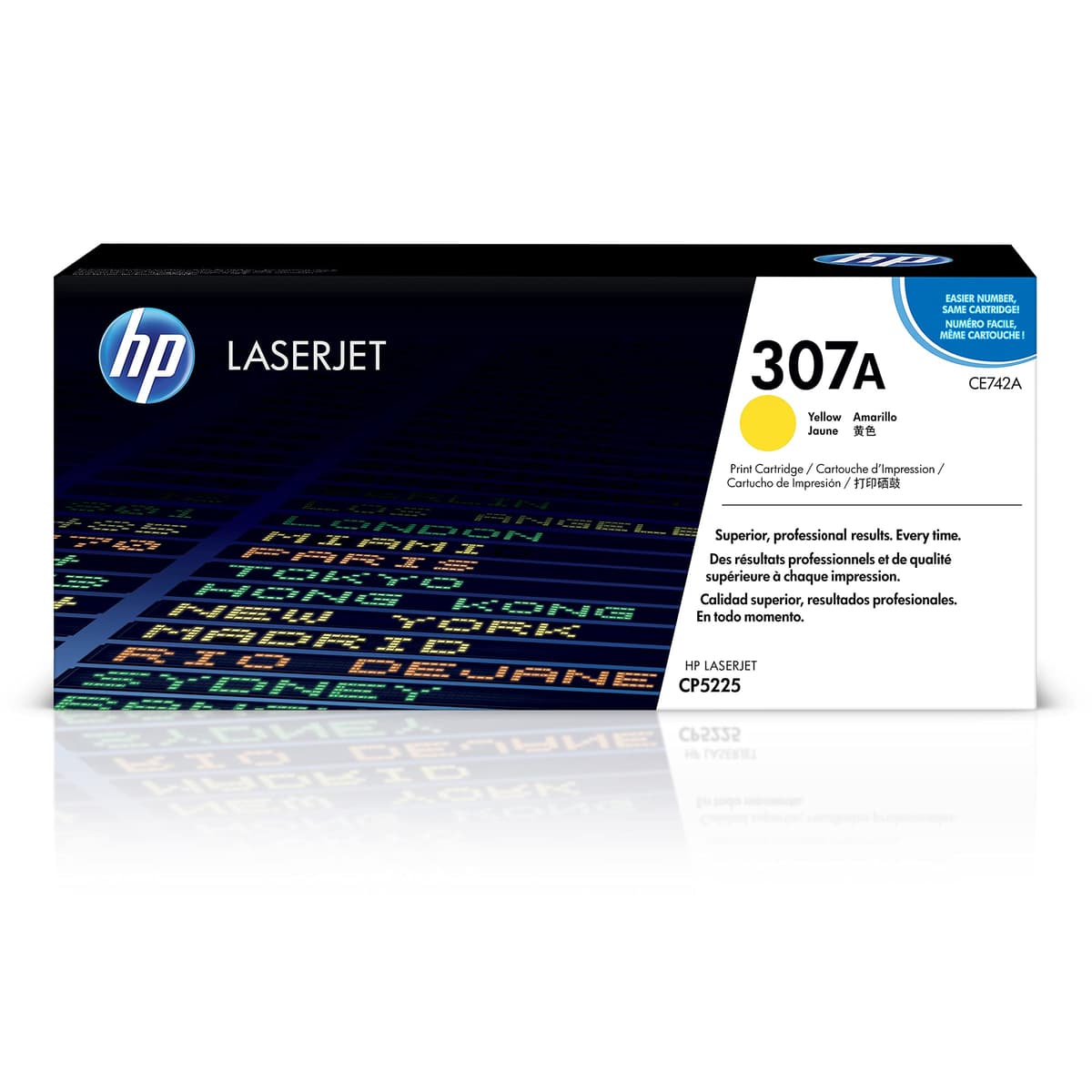 HP 307A Yellow Toner Cartridge para Color LaserJet CP5225 | CE742A