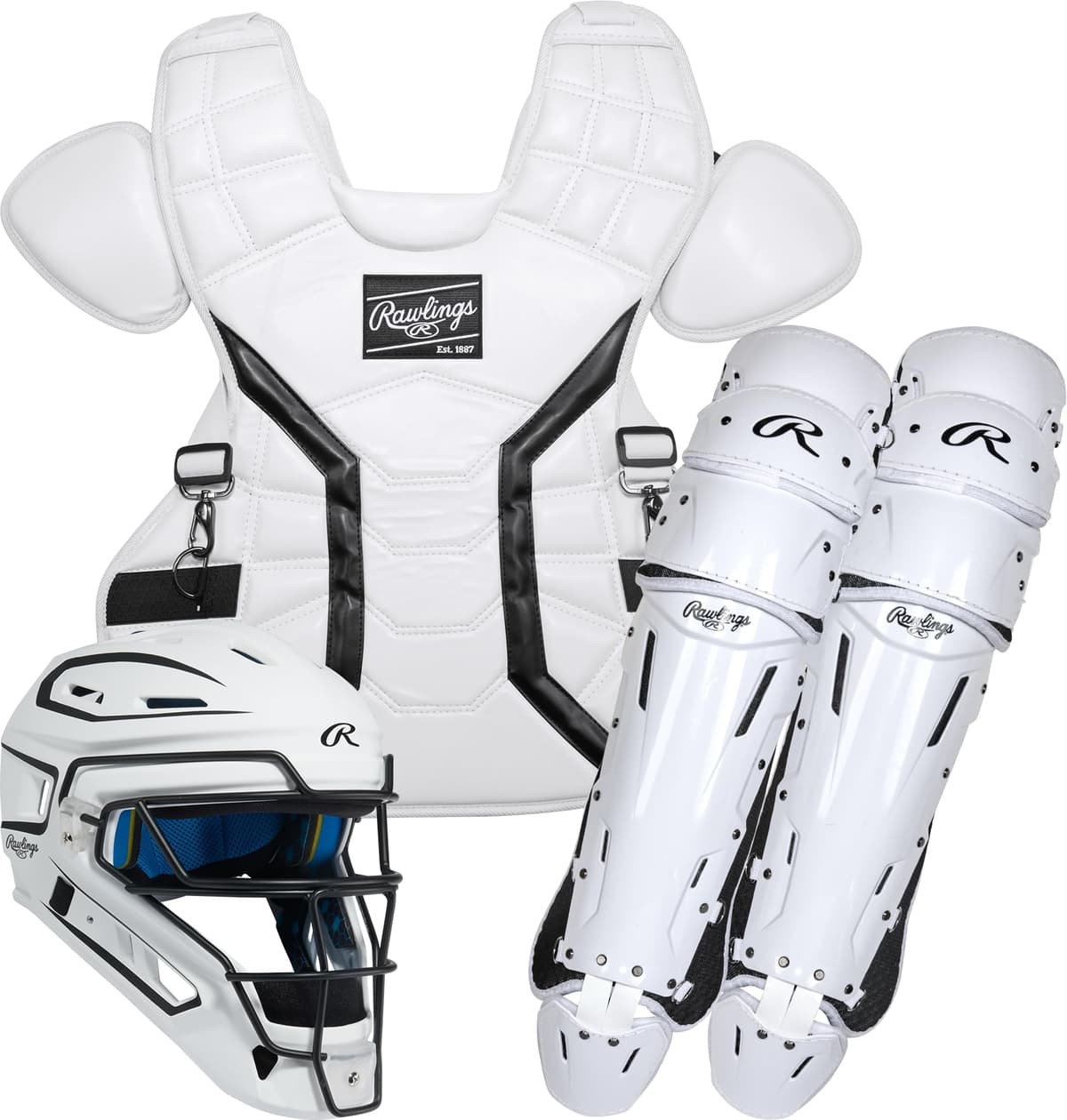 Rawlings MACH PRO Series Set de Receptor de Béisbol | Large / Adult | White / Black R00713758