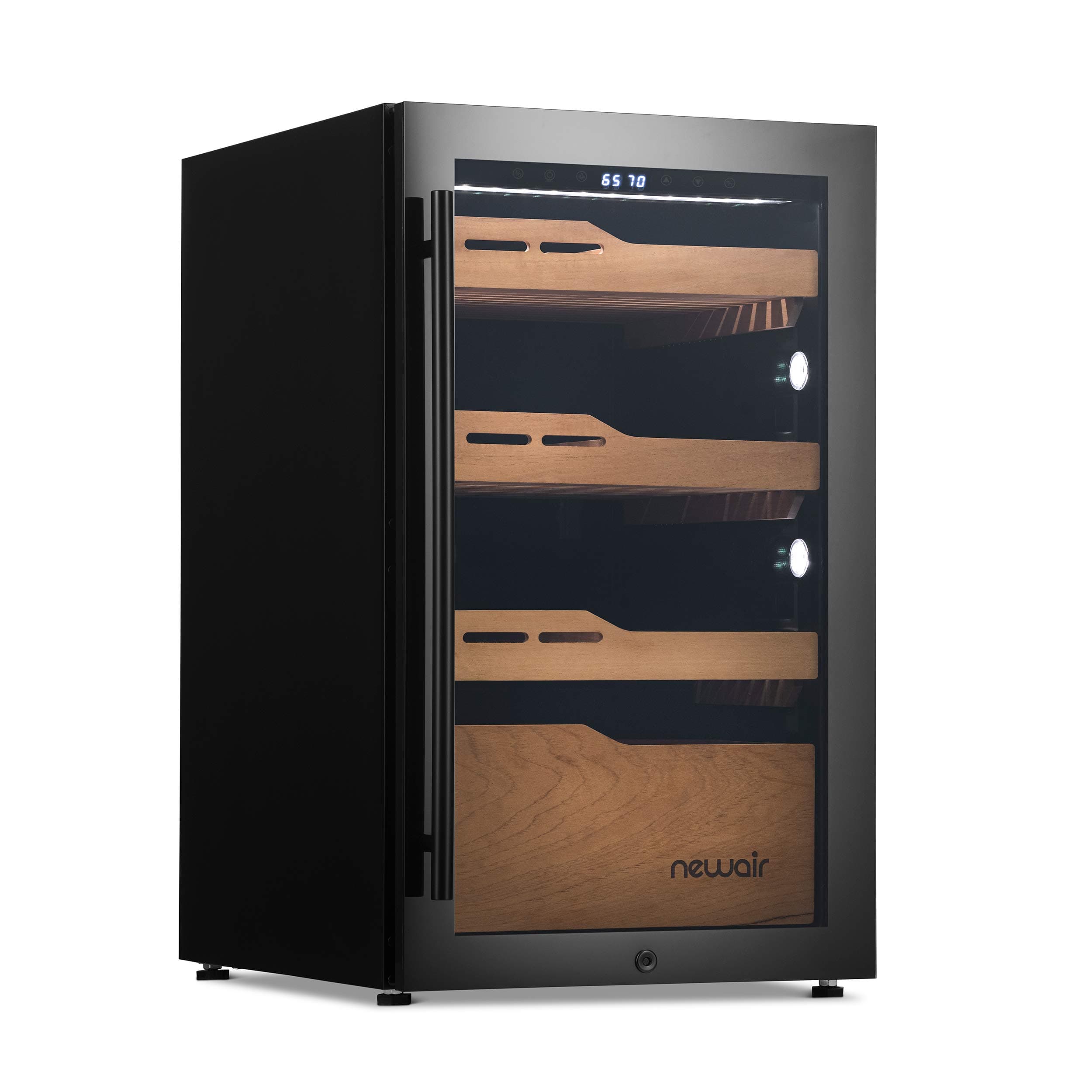 NewAir Humidor Eléctrico 840 puros - Opti-Temp, Cajones en Spanish Cedar NCH840BK00