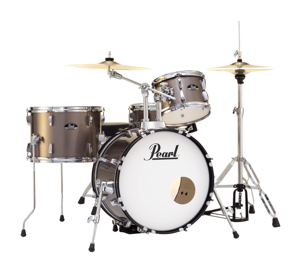 Pearl Roadshow RS584C/C707 Kit de Batería 4-Piece Completo con Platillos y Hardware, Bronze Metallic DRSRS584CC707