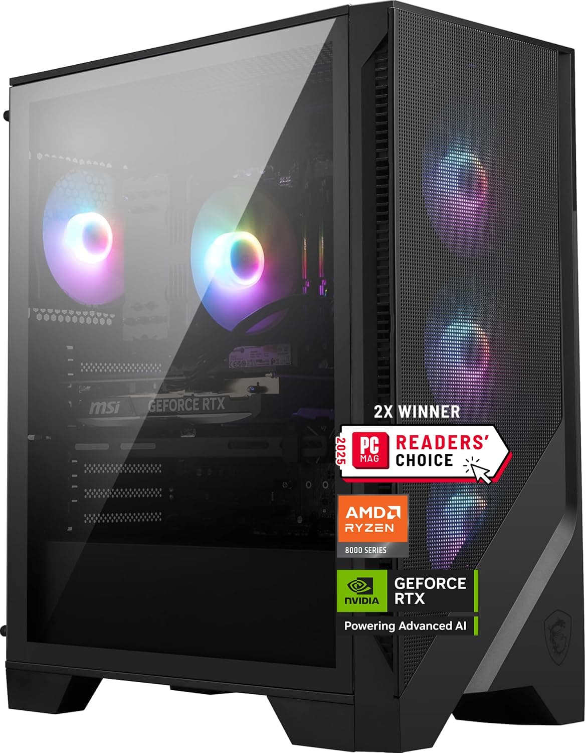 MSI Codex Z2 Gaming Desktop, AMD R7-8700F, GeForce RTX 5070, 32GB DDR5, 2TB NVMe, USB-C, VR-Ready, Windows 11 Home CodZ2A8NVP436