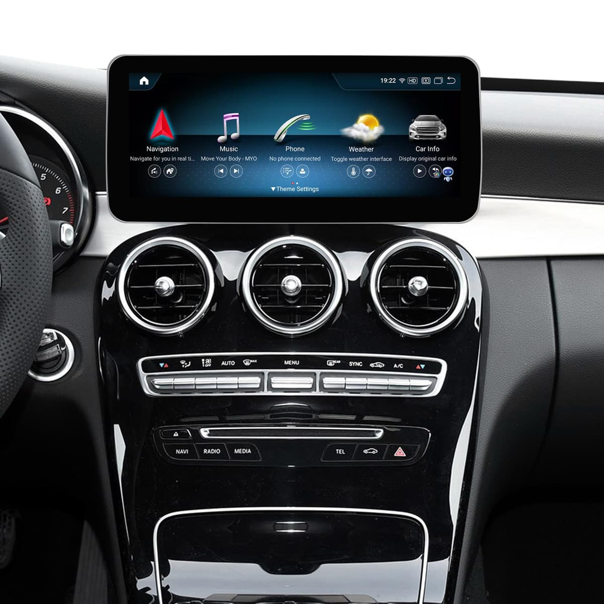 Radio Táctil Android 13 Road Top 12.3" para Mercedes Benz C GLC GLA CLA Clase W205 X156 C117 2015-2018 NTG5.0, Compatible con CarPlay Inalámbrico, Android Auto, Cámara, Mirrorlink d43fd347-c978-46bb-8925-52b0167accbf