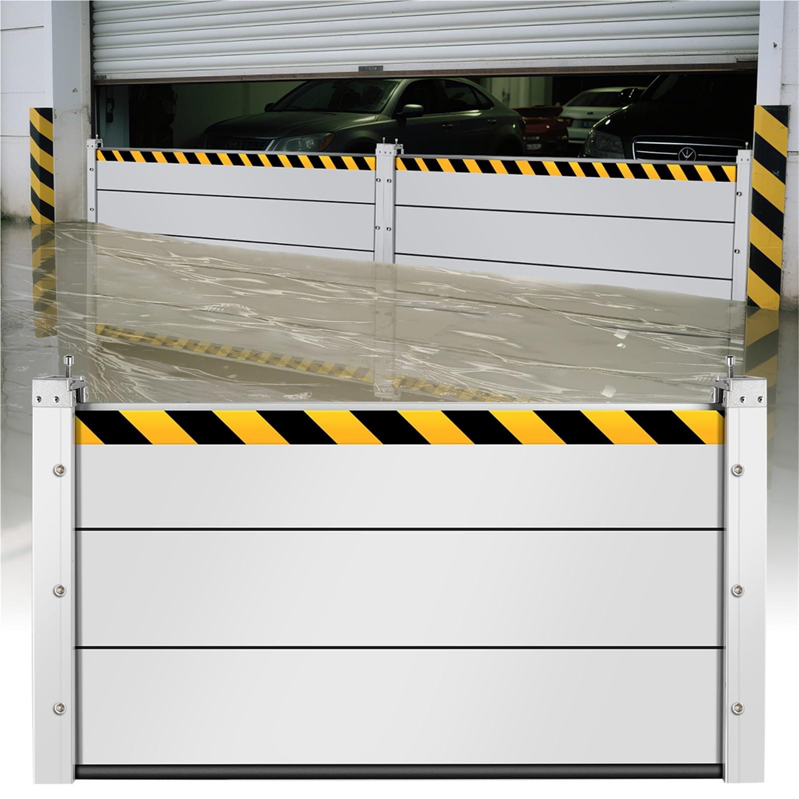 akcky Barrera móvil de aluminio reutilizable para protección contra inundaciones (H 2ft/60cm, L 12.5ft/3.8m) SEXBSZTXEUS-H2FT/60CM-L12.5FT/3.8M