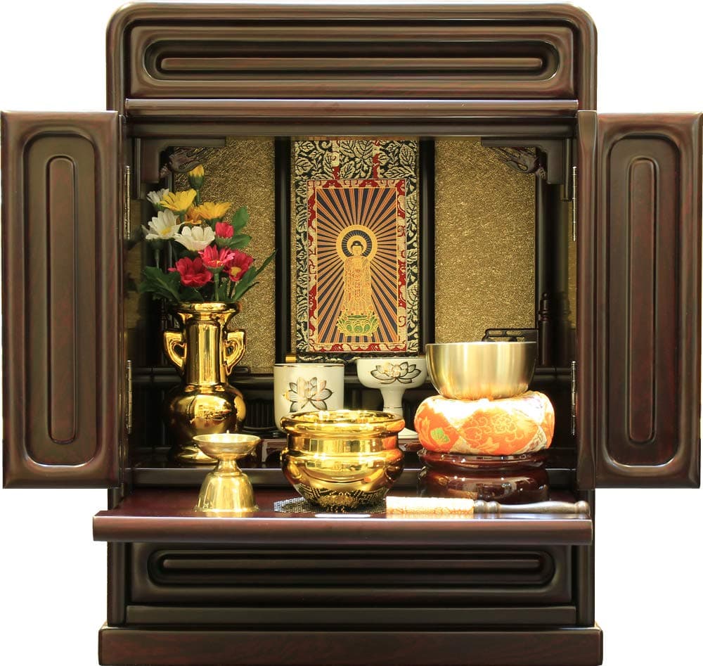 松山神仏具店 bds001-j Mini altar budista compacto Sakura 43×34×23.5 cm