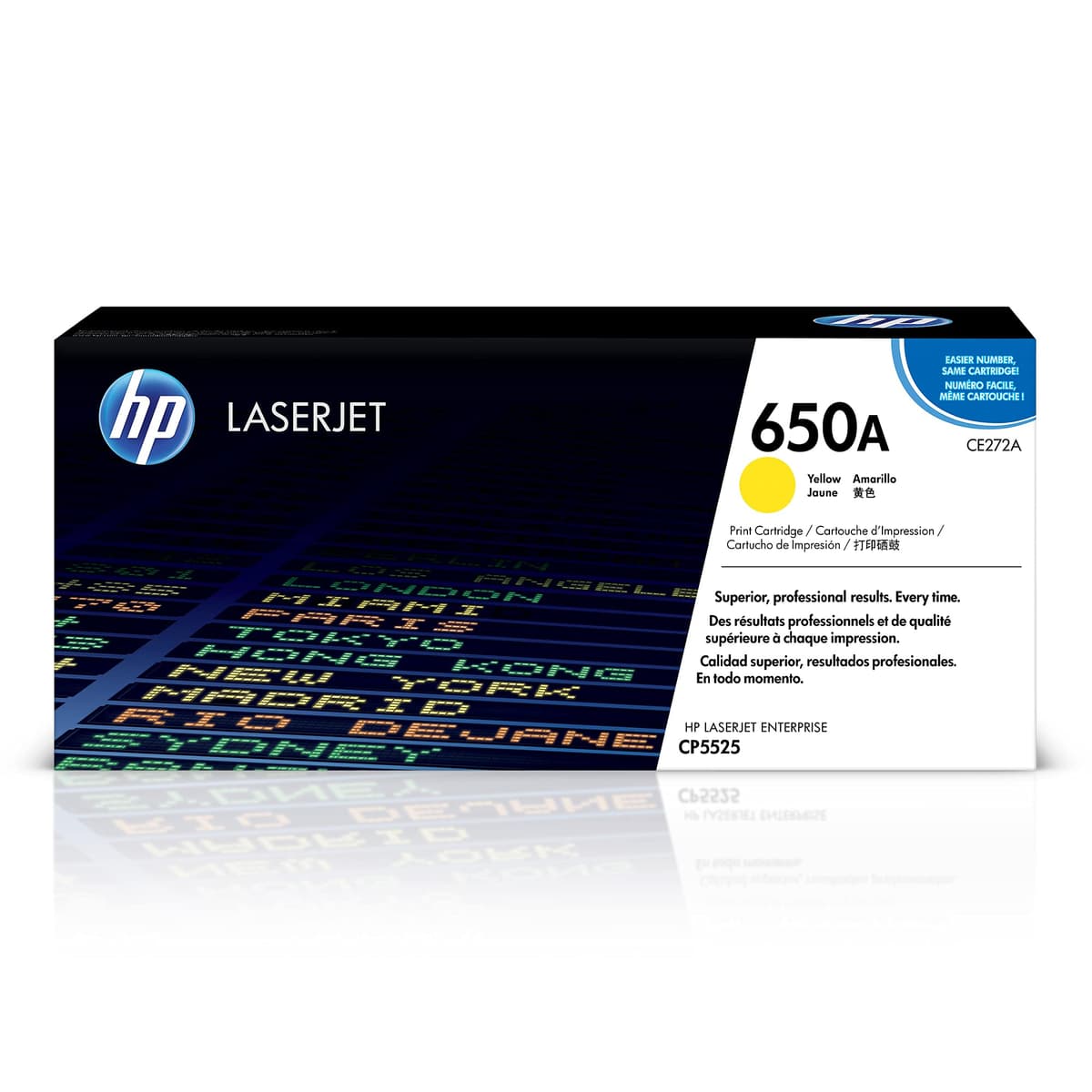 HP 650A Cartucho de tóner amarillo CE272A para Color LaserJet Enterprise CP5525