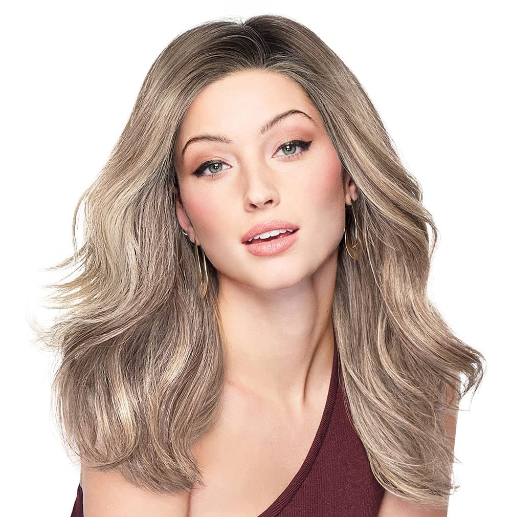 Peluca larga ondulada estilo Raquel Welch de Hairuwear, talla media, SS19/23 Biscuit sombreado