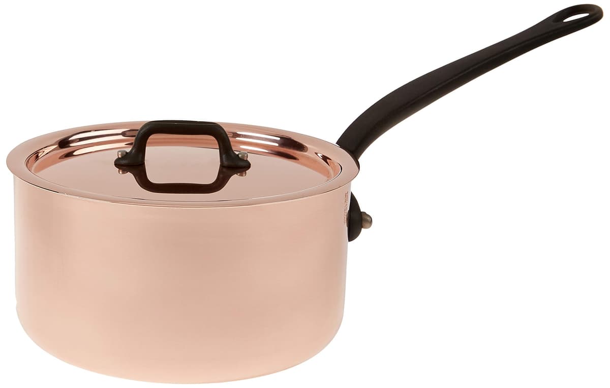 Mauviel M'Heritage M250C cazo de cobre 2.5 mm con tapa 1.9 qt 6540.17