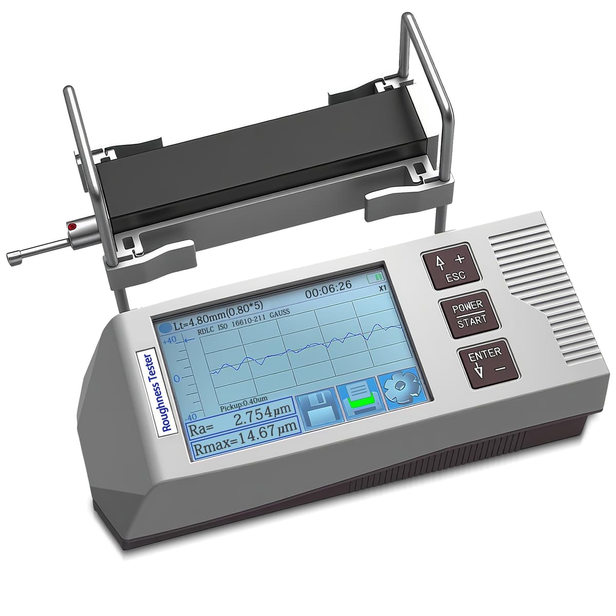 AMTAST AMT211 - Medidor de Rugosidad de Superficie Profesional, Portátil, 22 Parámetros, Pantalla 3.5"