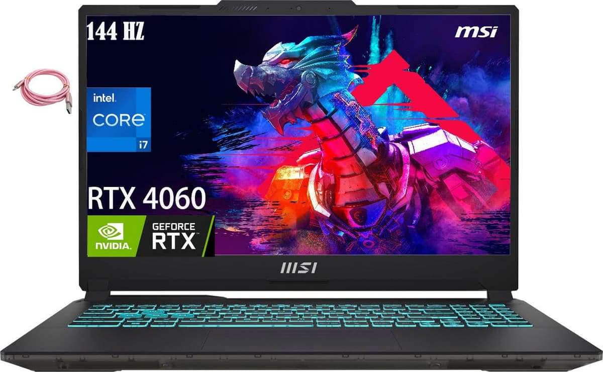 MSI Cyborg 2023 Laptop Gamer 15.6" FHD 144Hz, Intel Core i7-12650H, RTX 4060, 64GB DDR5, 2TB SSD, Windows 11 MSI 15.6 laptop