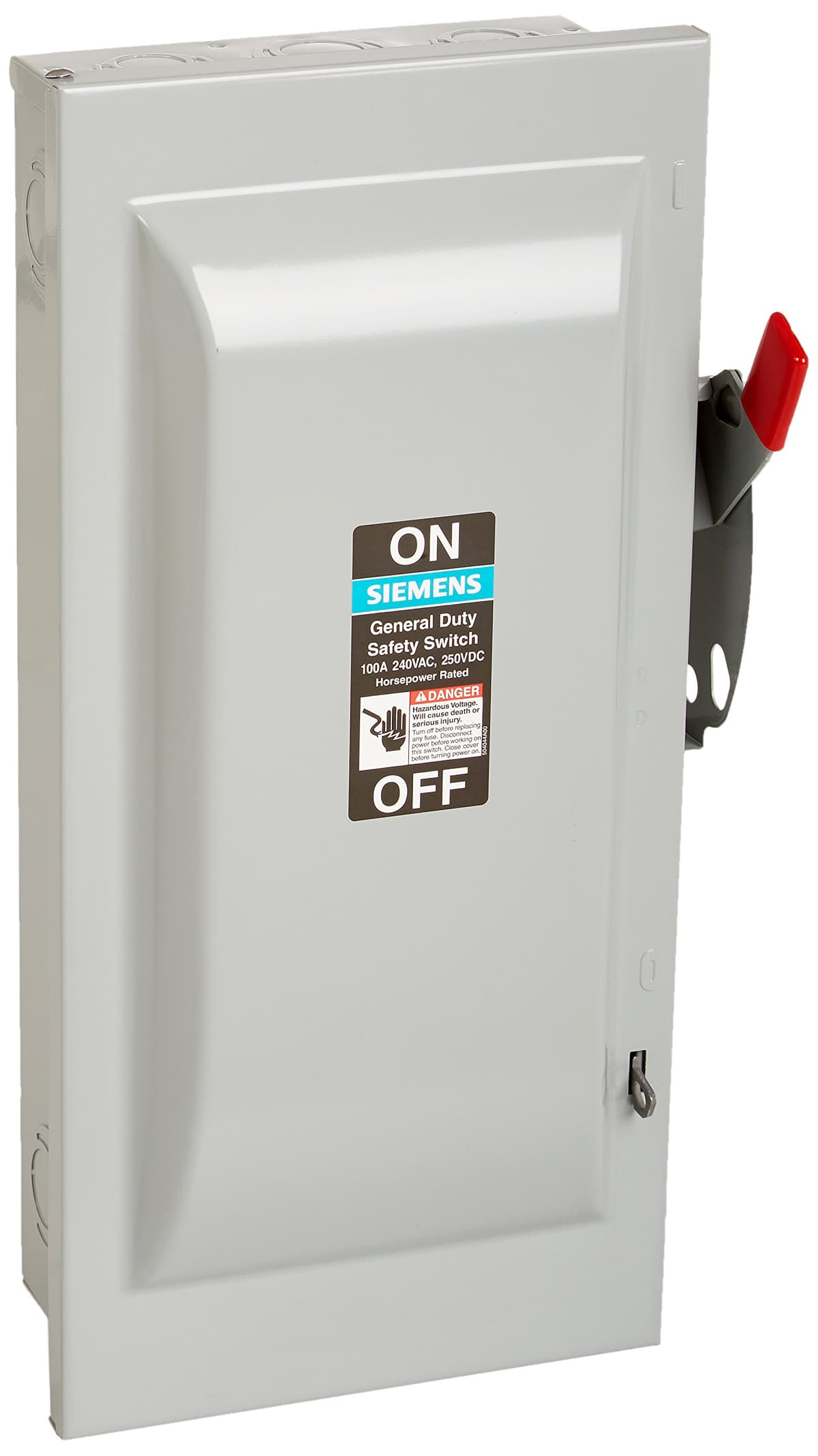 SIEMENS GF323N 100 Amperios, 3 polos, 240 voltios, 4 hilos, con fusible, uso general, para interior