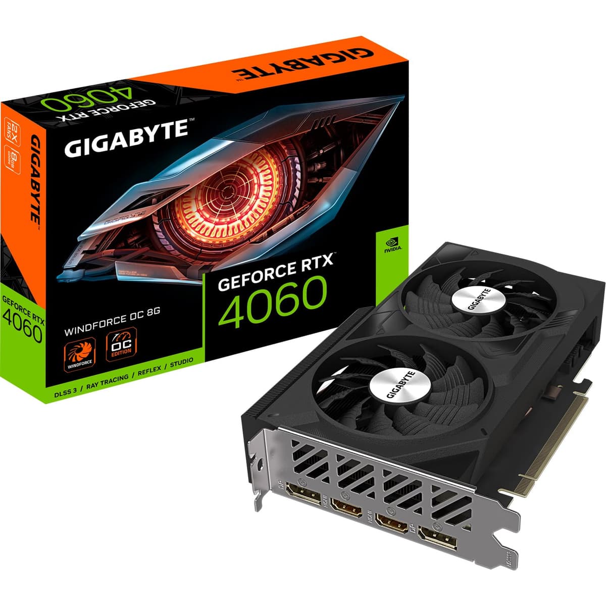 GIGABYTE Nvidia GeForce RTX 4060 WF2OC-8GD 8GB GV-N4060WF2OC-8GD