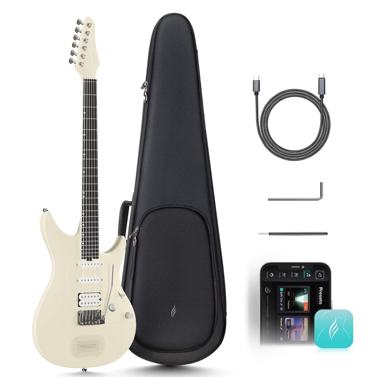 Enya Inspire 39" Smart Electric Carbon Fiber - Guitarra Eléctrica INSPIRE-WH