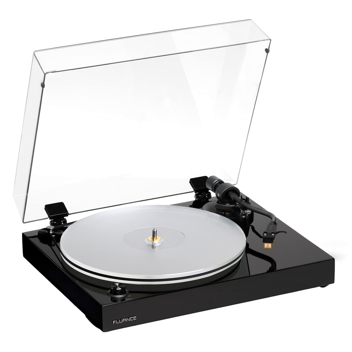 Fluance RT85N Tocadiscos de alta fidelidad con cápsula Nagaoka MP-110, plato acrílico y aislamiento de vibraciones - Piano Black