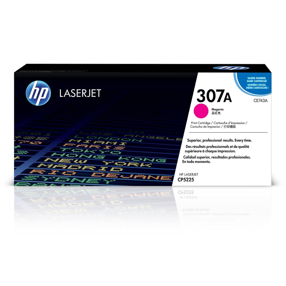 HP 307A Cartucho de tóner magenta CE743A para Color LaserJet Professional CP5225