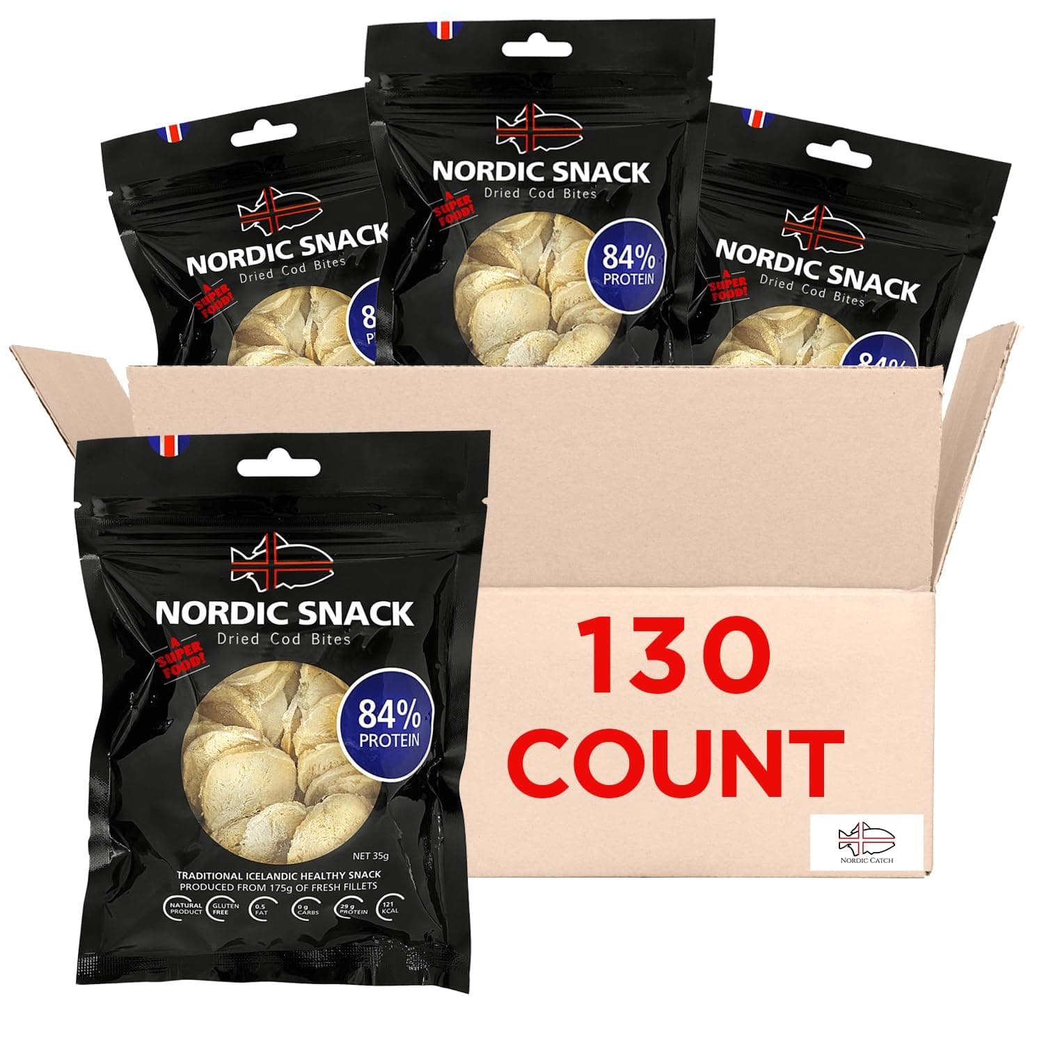 Nordic Catch Freeze Dried Cod Bites 35g - Pack de 130