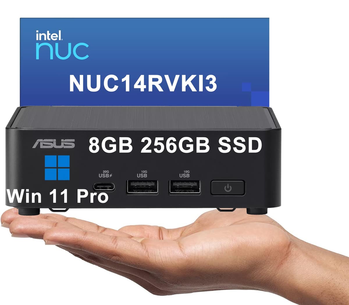ist computers Intel NUC 14 Pro Slim Kit NUC14RVKI3 con Intel Core 3 100U, 8GB DDR5 y 256GB SSD NUC 14 Pro NUC14RVKI3