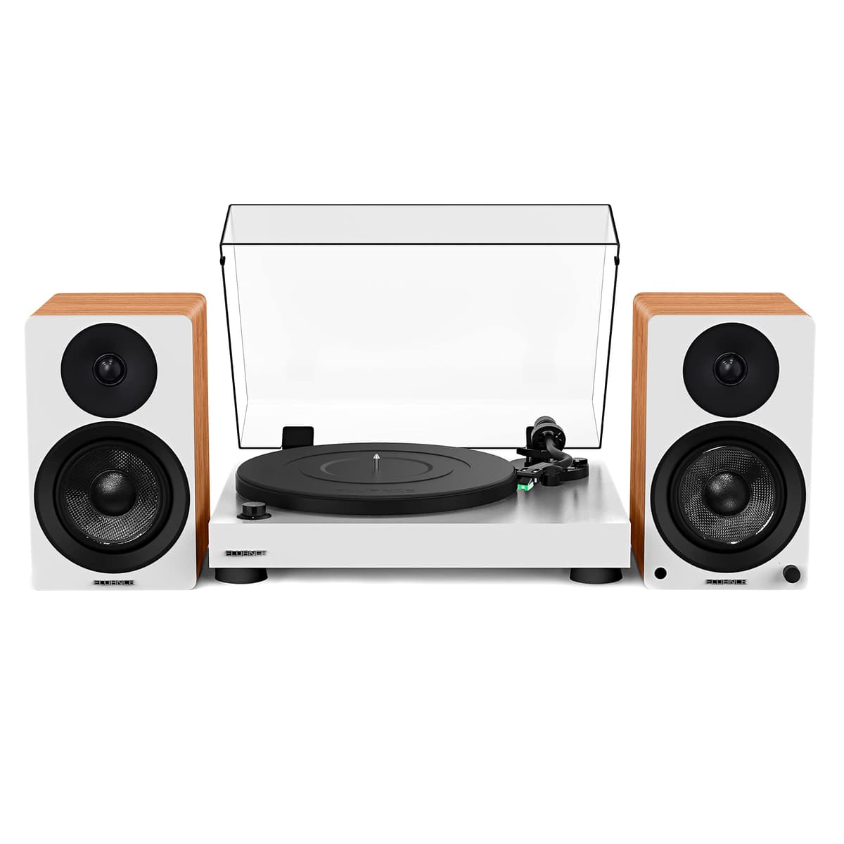 Fluance RT81 Elite tocadiscos de alta fidelidad con altavoces Ai41 activos (Blanco) RT81WHAI41W
