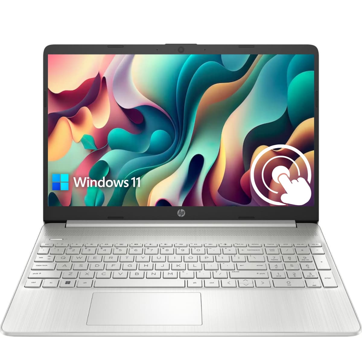 HP Pavilion 15.6" HD táctil antirreflejo, 16 GB RAM, 1 TB SSD, procesador Intel hasta 4.1 GHz, hasta 11 horas de batería, USB-C, HDMI, Windows 11 Home, plateado hp laptop