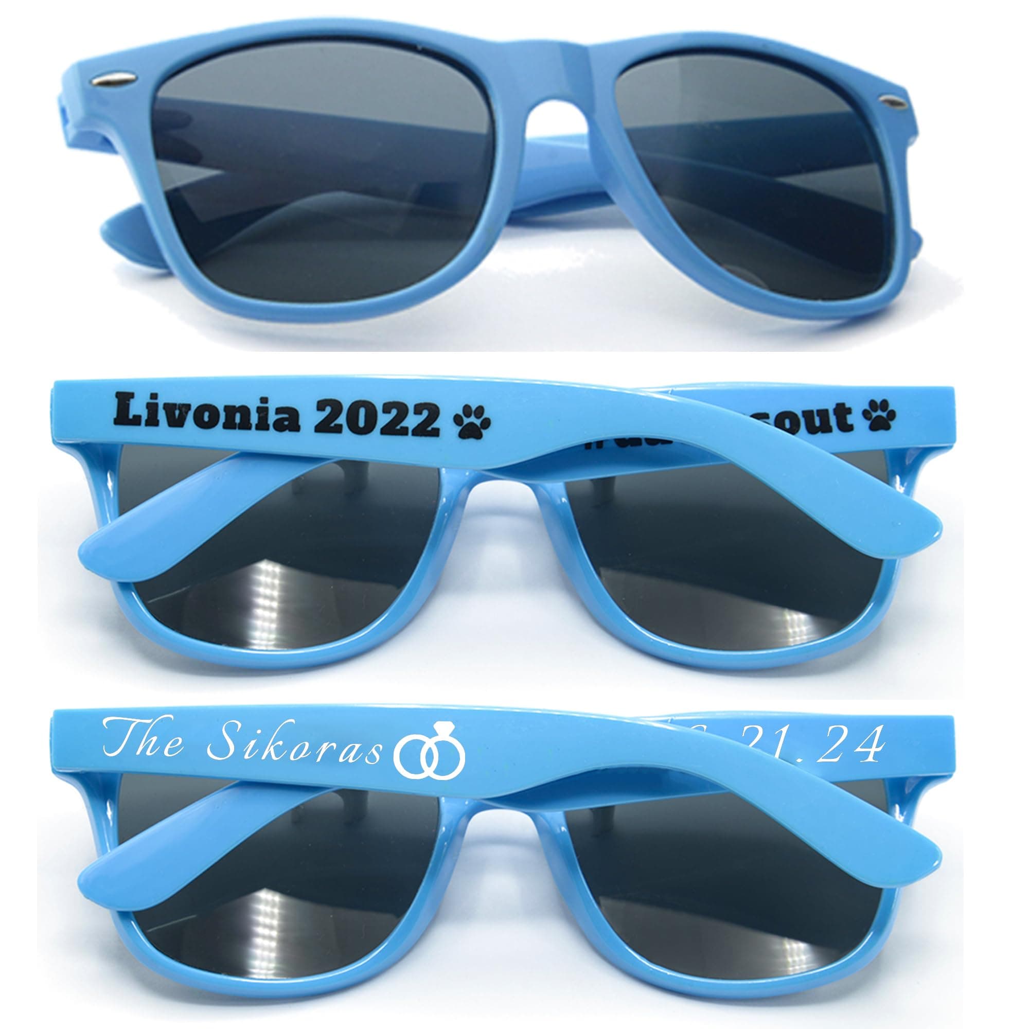 GZLDGIFTS 300PC Gafas personalizables para regalos de fiesta - Blue