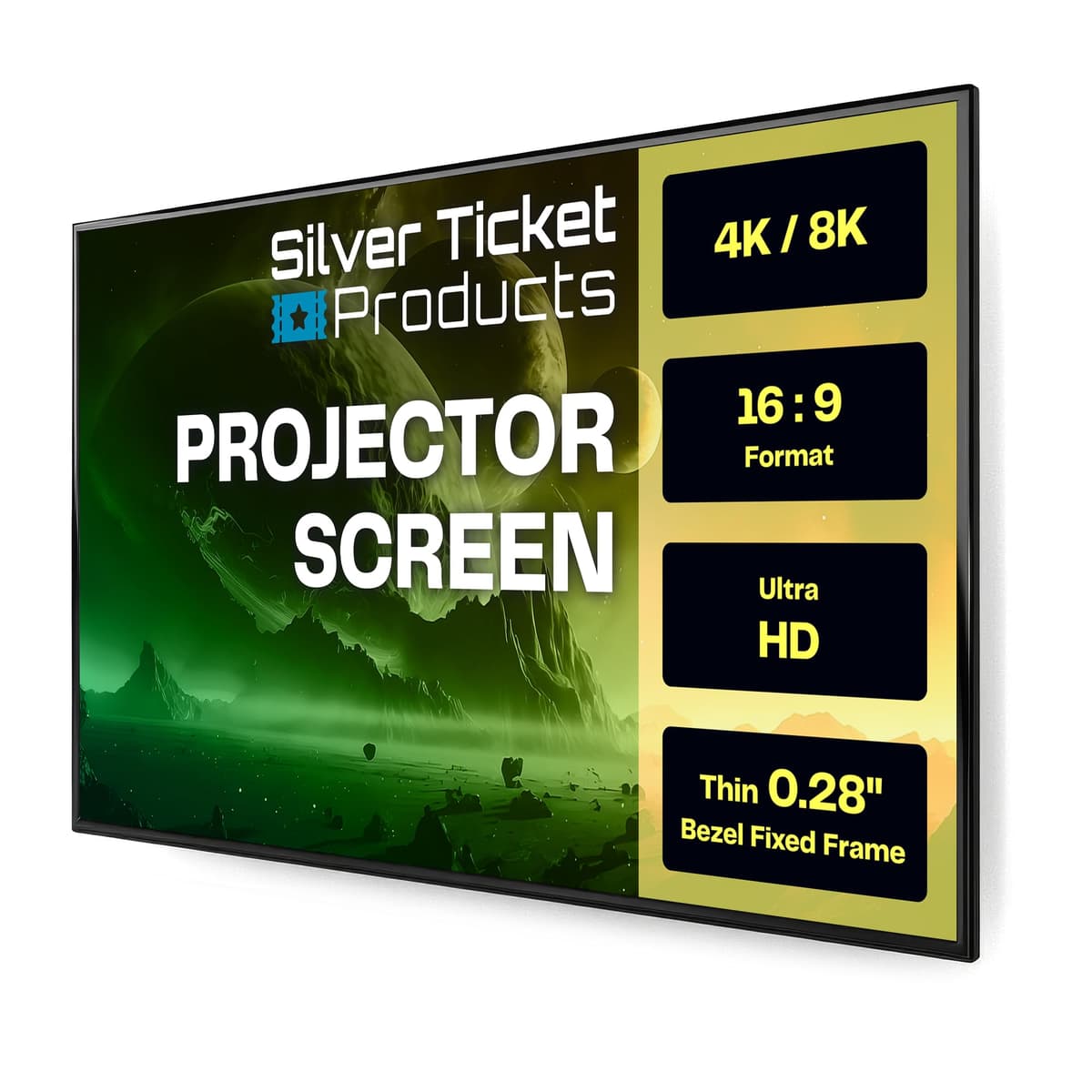 Silver Ticket S7 113" 2.39:1 Marco Fijo Delgado, Material Blanco S7-239113