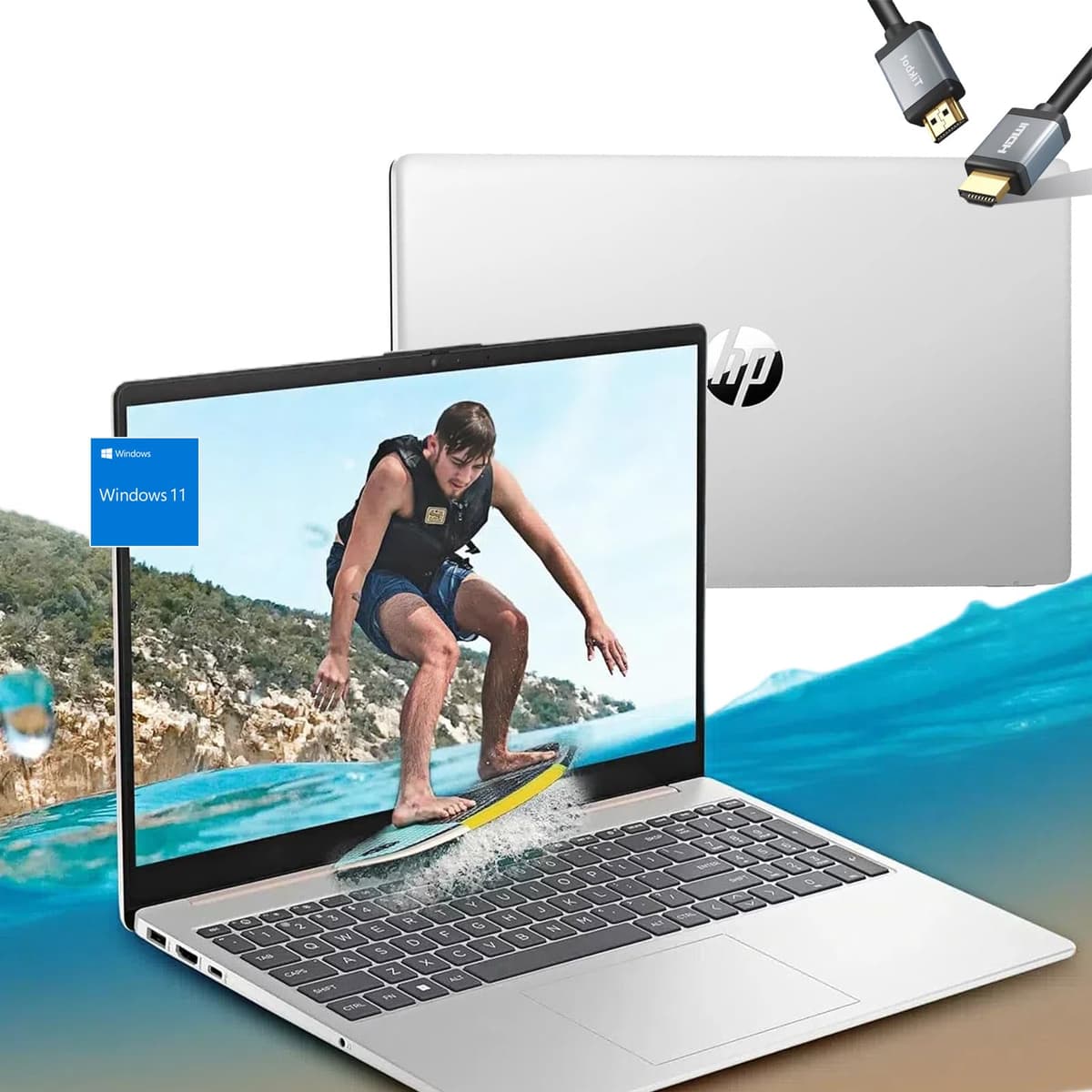 HP Laptop de 17 pulgadas - Intel i3-N305 Mejor que i7-1165G7 - 16GB RAM - 1TB SSD - Windows 11 - Pantalla HD+ IPS - Computadora portátil - Microsoft Copilot - 10 horas de batería - Estudiante escolar HP 17