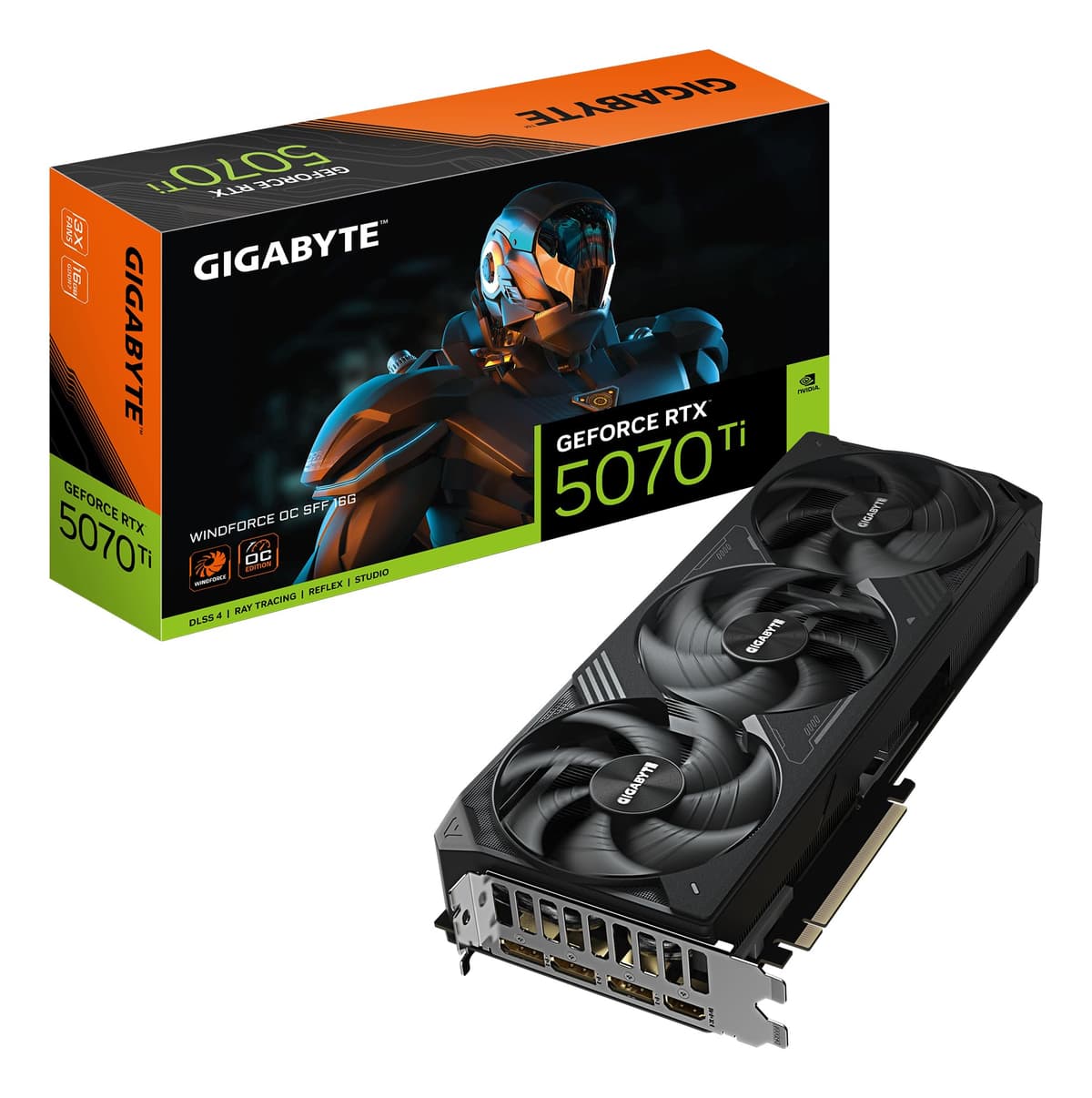 Gigabyte GeForce RTX 5070 Ti WINDFORCE OC SFF 16G - 16GB GDDR7, PCI-E 5.0 (GV-N507TWF3OC-16GD)