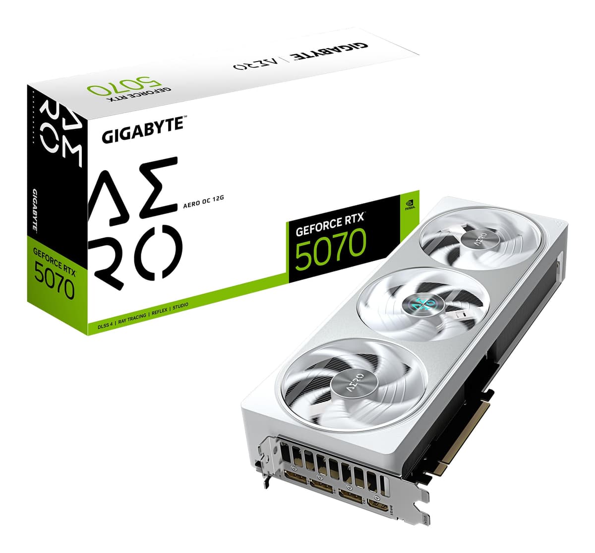 Gigabyte GeForce RTX 5070 AERO OC 12G - 12GB GDDR7, PCI-E 5.0 (GV-N5070AERO OC-12GD)
