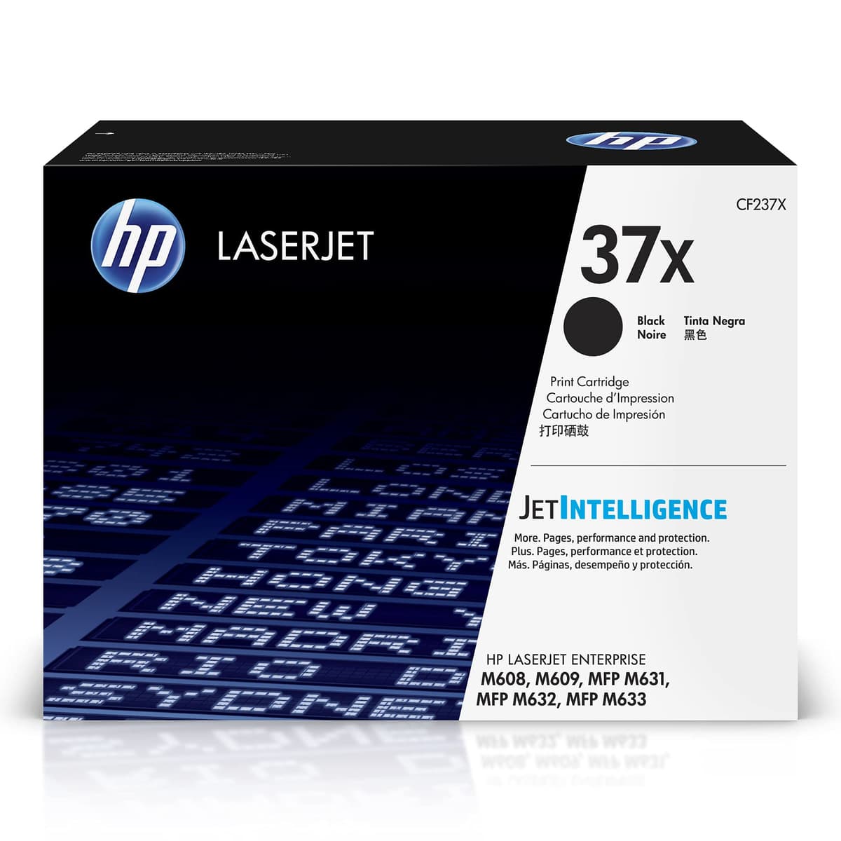 HP 37X Cartucho de tóner negro de alto rendimiento | Funciona con Laserjet Enterprise M608, serie M609, Laserjet Enterprise MFP M631, M632, M633, serie | CF237X