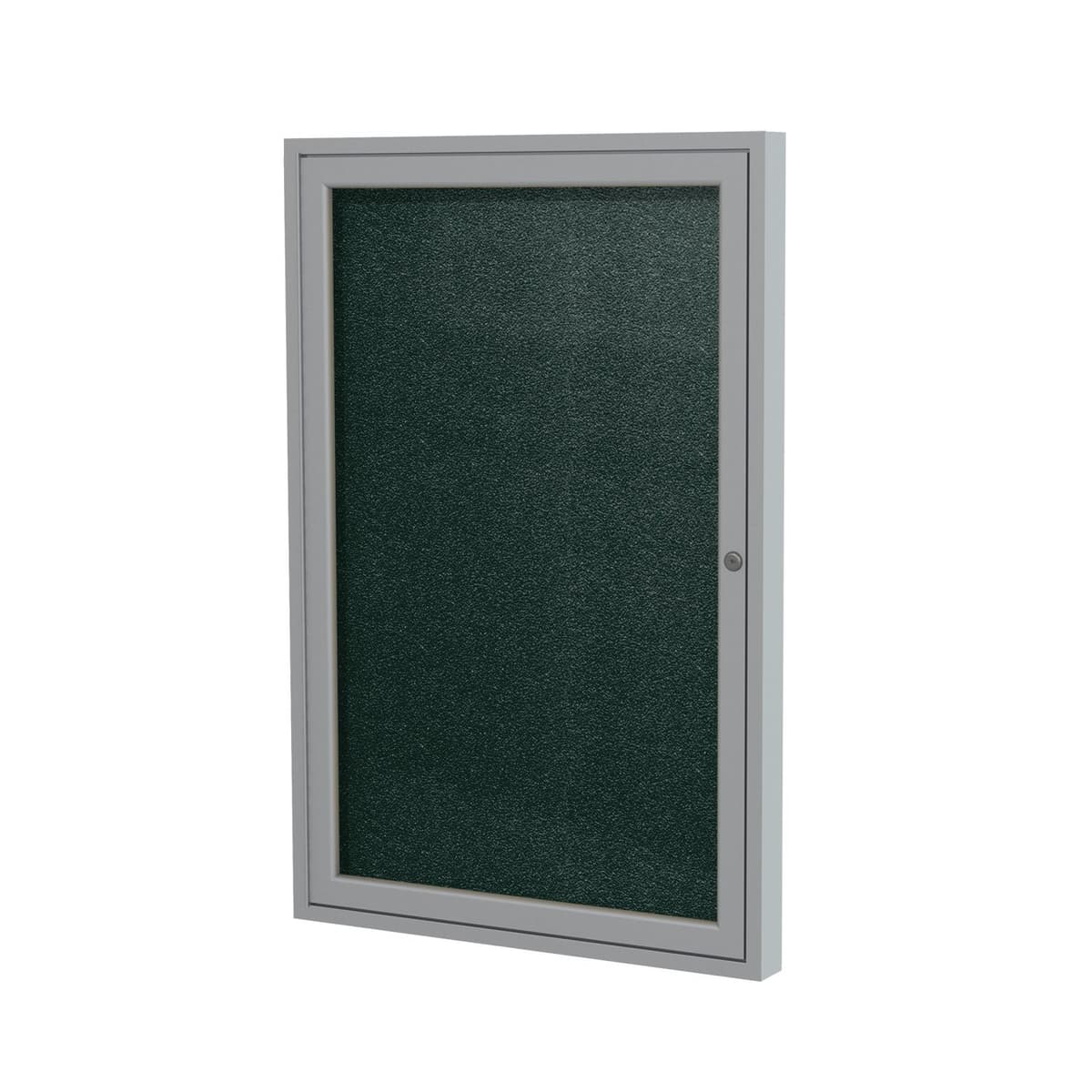 Ghent PA13636VX-183 Tablero Enclosed Vinyl 36x36" 1 Puerta, Marco Aluminio Satinado - Ebony