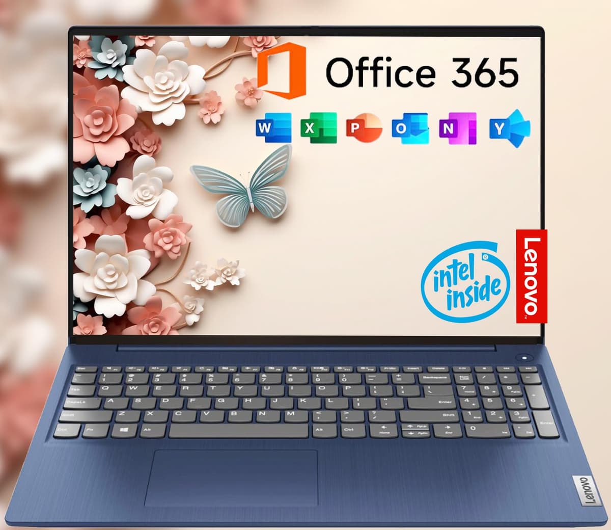 Lenovo IdeaPad 1 15.6" Laptop | 20GB RAM | Almacenamiento dual: 256GB SSD + 128GB eMMC | Wi-Fi 6 | USB-C | 1 año Microsoft Office 365 | Intel Dual-Core | Pantalla HD | Windows 11 | con USB de recuperación WOWPC