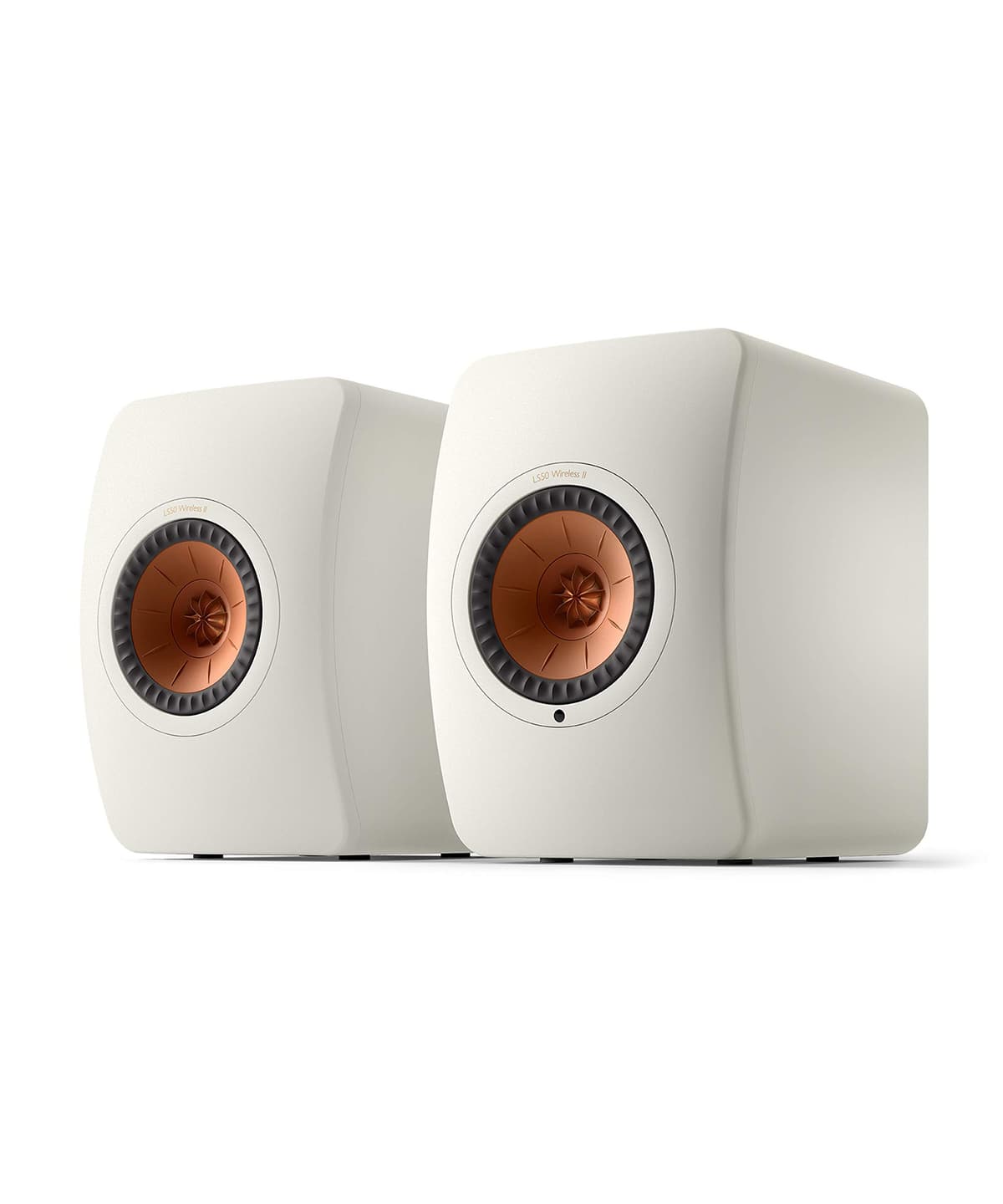 KEF LS50 Wireless II Parlantes activos Bookshelf - Par (Mineral White) LS50AWH2