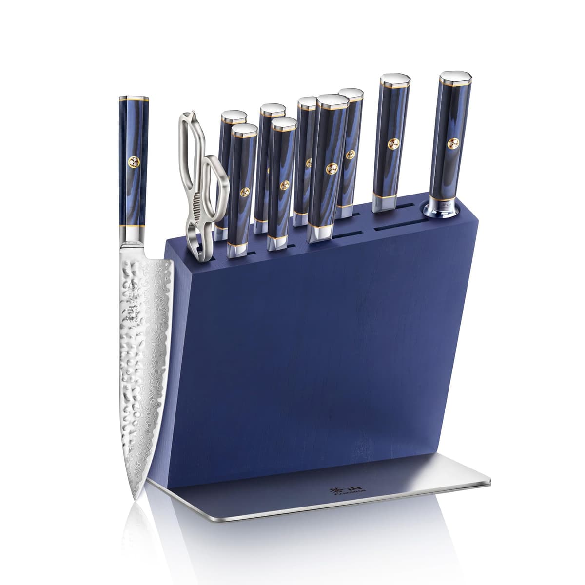 Juego de cuchillos Cangshan KITA 12 piezas con bloque HUA Ash (Azul) Blue 501790