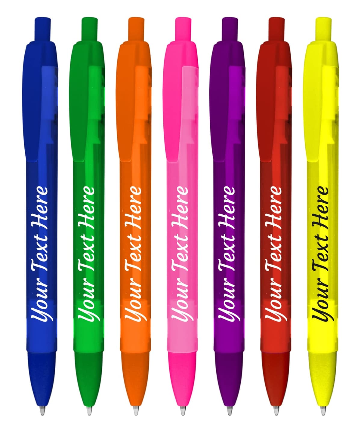 USA Made Personalized Frosted Wide Barrel Ballpoint Pens - Pack de 1000, Assorted 125CST-1000-Assorted