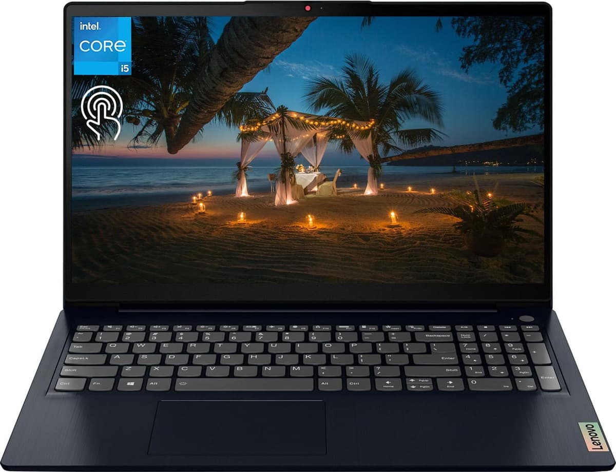 Lenovo Ideapad 3i portátil, pantalla táctil FHD de 15.6", procesador Intel Core i5-1155G7, 8GB RAM, SSD de 512GB, gráficos Intel Iris Xe, cámara con privacidad, Wi-Fi 6, Bluetooth, Windows 11 Home en modo S