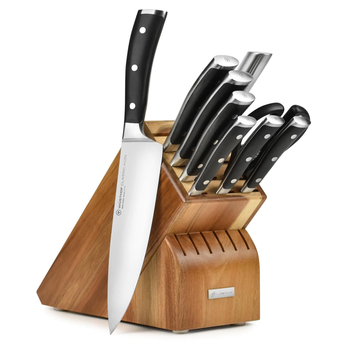 Wüsthof Classic Ikon Set de 10 Cuchillos con Bloque Acacia