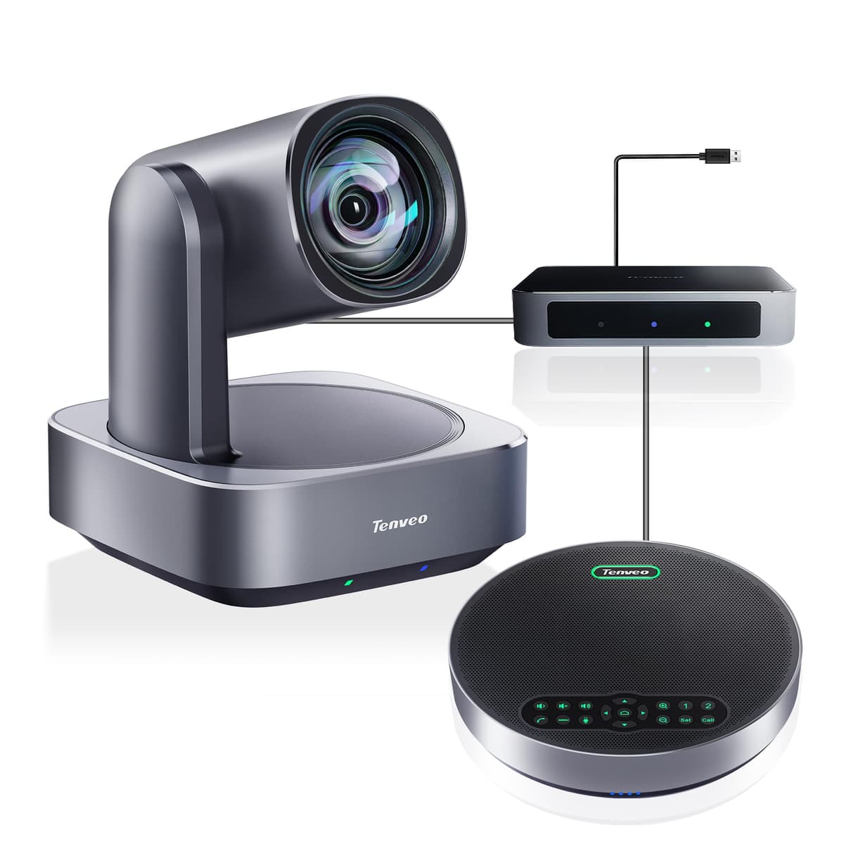 Tenveo VLGroup Sistema de conferencia All-in-One 4K PTZ con altavoz Bluetooth y zoom 12X TEVO-VA512Group